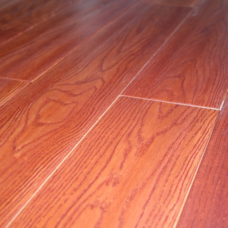 Eiken roodbruine hoogglans massief houten vloeren