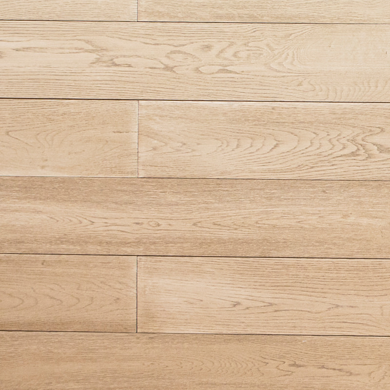 Eiken lichtbeige glazuur massief houten vloeren