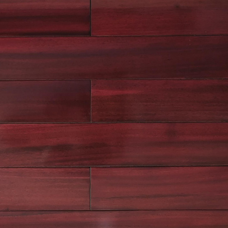 Padauk diep roodbruine matte massief houten vloeren